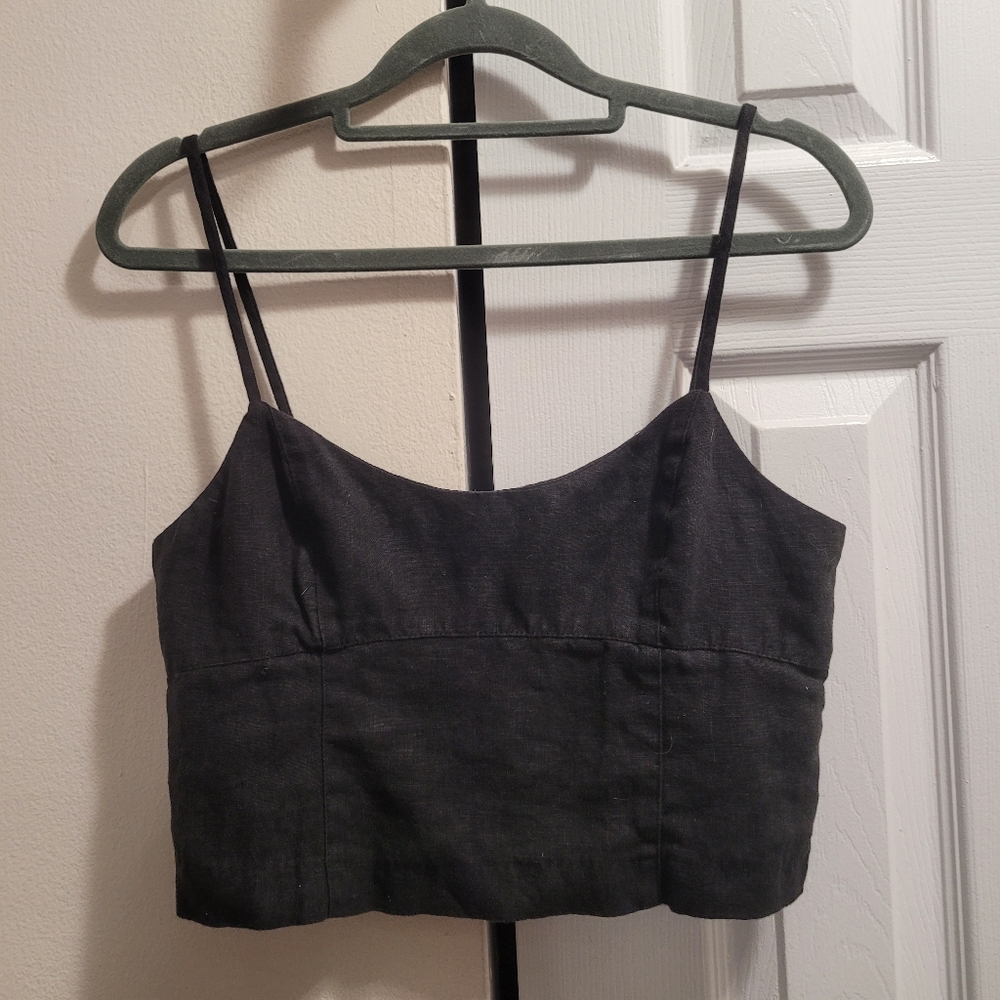 Bec + Bridge Linen Crop Cami Size 6